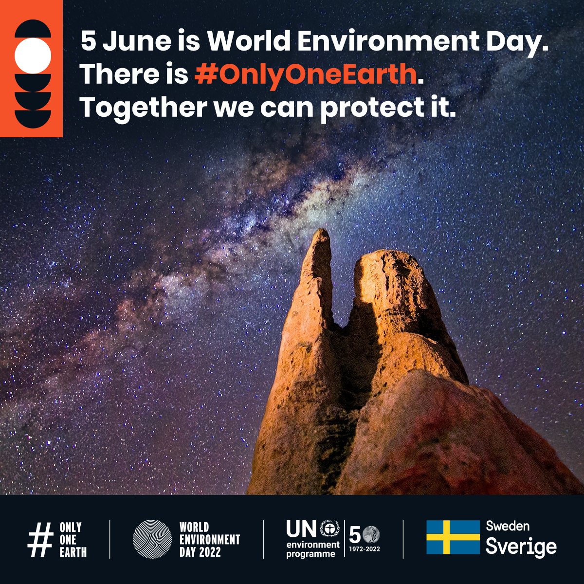 World Environment Day image, featuring the text 'There is only one Earth, together we can protect it'